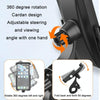 QX-21 Aluminum Alloy Bicycle Shockproof Riding Navigation Mobile Phone Holder(Black)