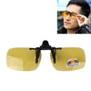 Polarized Clip-on Flip Up Plastic Clip Sunglasses Lenses Glasses Unbreakable Driving Fishing Outdoor Sport(Yellow)