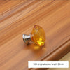 30mm K9 Clear Crystal Glass Chromium-plated One-hole Drawer Handle(Yellow)