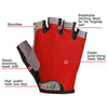 Summer Men Women Fitness Gloves Gym Weight Lifting Cycling Yoga Training Thin Breathable Antiskid Half Finger Gloves, Size:XL(Red)