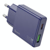 hoco N45 Biscuit PD30W Type-C + QC3.0 USB Charger, EU Plug(Blue)