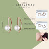 S925 Sterling Silver Shell Beads Simple Earrings, Color:Rose Gold