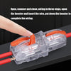 10 PCS Multi-Function Branch Wire Butt Copper Wire Quick Connection Terminal, Model: F12 Orange Handle One in Two Out