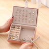Portable Princess Style Jewelry Box Small Simple Earrings Ring Storage Box, Specification: 16.5x11.5x5.8cm(White)