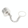 N-Type Female & UHF SO-239 Dust Cap - Silver, Chain