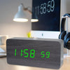 LT-1035 LED Display Digital APP Smart Alarm Clock(White Lamp Bamboo Wood)