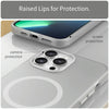 For iPhone 13 Pro Max MagSafe Frosted Translucent TPU + PC Full Coverage Phone Case(White)