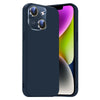 For iPhone 14 Plus Nano Lens Cover Liquid Silicone Phone Case(Titanium Blue)