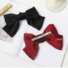 5 PCS Satin Bow Hairpin Back Head Hair Accessories, Colour: Dark Green