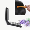 Portable Travel Folding Comb Anti-static Massage Comb(Black)