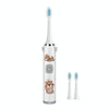 USB Charging Fully Automatic Ultrasonic Cartoon Children Electric Toothbrush, Color: White with 3 Heads