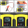 FOXSUR 12V 6A Intelligent Universal Battery Charger for Car Motorcycle, Length: 55cm, EU Plug(Yellow)
