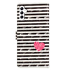 For Samsung Galaxy A56 5G 3D Pattern Leather Phone Case(Striped Heart)