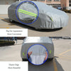 PEVA Anti-Dust Waterproof Sunproof Sedan Car Cover with Warning Strips, Fits Cars up to 4.1m(160 inch) in Length