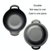 20cm Cast Iron Frying Pan Stewpot Universal Uncoated Non-Stick Casserole