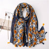180 X 85cm  Women Cotton And Linen Scarf Retro Splicing Bohemian Printed Silk Shawl SL2003-015