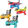 BY-0212 Foam Plane Hand Throw Catapult Aircraft Launcher Glider Model, Color: Yellow + 4 x Planes