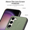 For Samsung Galaxy S24+ 5G Twill Fabric Leather Skin Back Phone Case(Green)