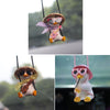 Car Cartoon Duck Rear View Mirror Interior Pendant(Brown Guitar Duck)