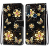 For Alcatel 1SE 2020 Coloured Drawing Cross Texture Horizontal Flip PU Leather Case with Holder & Card Slots & Wallet & Lanyard(Gold Diamond Butterfly)