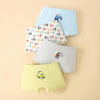 4pcs/set Children Lycra Cotton Boxer Briefs Boys & Girls Pants, Height: 150cm(Boys Car Series)