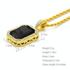 Hip Hop Mini Rhinestone Colorful Pendant Twist Necklace for Men(Gold and Black)