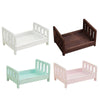 100 Days Old Wooden Bed For Newborns Children Photography Props(Coffee)