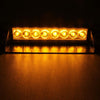 8W 800LM 8-LED Yellow Light 3-Modes Adjustable Angle Car Strobe Flash Dash Emergency Light Warning Lamp with Suckers, DC 12V