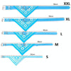 Adjustable Blue Dog Bandana Scarf - PU Leather - Medium