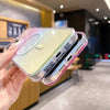 For iPhone 15 Gradient Transparent PC MagSafe Phone Case(Gradient Gray)