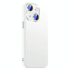 For iPhone 14 Nano Lens Cover Liquid Silicone Phone Case(White)