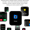 E500 1.83 inch HD Square Screen Leather Watch Strap Smart Watch Supports ECG Monitoring / Non-invasive Blood Sugar(Black)