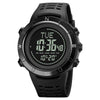 Shimei 2096 Multifunctional Men 50M Waterproof Compass Noctilucent Digital Wrist Watch(Black)
