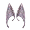 1pair Latex Elf Ears With Glitter Halloween Party Pixie Ears Cosplay Props 12cm Purple