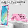 For Samsung Galaxy A36 Stereoscopic Holder Sliding Camshield Phone Case(Pink)