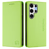 For Samsung Galaxy S25 Ultra 5G RC01 Dual-Folded Magnetic Suction RFID Leather Phone Case(Grass Green)