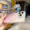 For iPhone 13 Gradient Transparent PC MagSafe Phone Case(Gradient Brown)