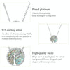 S925 Sterling Silver Colorful Tree of Life Women Nacklace Jewelry