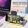 C27 15W 4 in 1 Foldable Magnetic Wireless Charger with Ambient Light (White)
