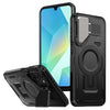 For Samsung Galaxy A16 5G Shield Frame Holder MagSafe Phone Case(Black)