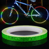 3 Rolls Bicycle Mountain Bike Motorcycle Sticker Car Contour Reflective Sticker Night Riding Reflective Sticker 1 x 800cm(Green)