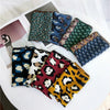 Spring and Summer Chiffon Triangle Small Scarf Wild Scarf Headband, Size:85 x 35cm(Cow Leopard Pattern Wine Red)