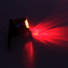 Aluminum Bicycle Cycling Front Rear Tail Helmet Red White LED Flash Lights Safety Warning Lamp Cycling Caution Light Waterproof(Red Light Black Case)