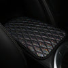 Glitter Car Center Console Cover Mat PU Leather Car Armrest Cover 32x19cm(Black)
