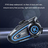 KUQIBAO Motorcycle Helmet Long-lasting Waterproof Bluetooth Headset with Light(Hard Microphone)