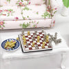 1:12 Mini House Toy Simulation Chess Model Scene Accessories(Gold and Silver)