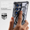 For Samsung Galaxy S25 5G wlons Explorer Series PC Hybrid TPU MagSafe Magnetic Case(Black)