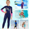 DIVE&SAIL Children Warm Swimsuit One-piece Wetsuit Long Sleeve Cold-proof Snorkeling Surfing Suit, Size: XXL(Pink)