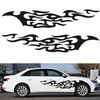 2 PCS/Set D-969 Flame Pattern Car Modified Decorative Sticker(Black)
