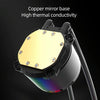 COOLMOON CM-YM-360T Computer ARGB Temperature Display Lens Multi-Platform Integrated CPU Cooler(White)